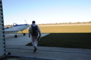 <h5>First step to 24,000'</h5><p>Next picture is just before the flight, with a cold protection suit fitted for the flight.
</p>