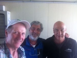 The best Pilots in Antarctica: Jim Haffey (ALE), Michel Gordillo, Steve King (BAS)